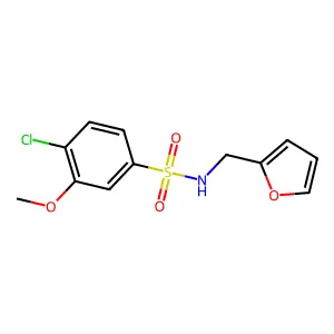 4-chloro-N-(furan-2-ylmethyl)-3-methoxybenzenesulfonamide structure