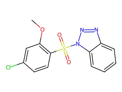1-(4-Chloro-2-methoxyphenyl)sulfonylbenzotriazole structure