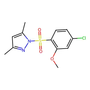 1-(4-Chloro-2-methoxy-benzenesulfonyl)-3,5-dimethyl-1H-pyrazole structure