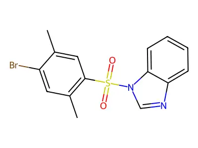 1-(4-Bromo-2,5-dimethylphenyl)sulfonylbenzimidazole structure