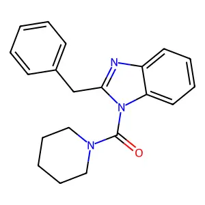 (2-Benzyl-benzoimidazol-1-yl)-piperidin-1-yl-methanone structure
