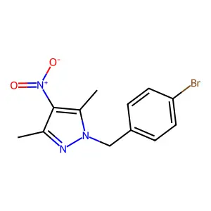 1-[(4-Bromophenyl)methyl]-3,5-dimethyl-4-nitro-1H-pyrazole structure