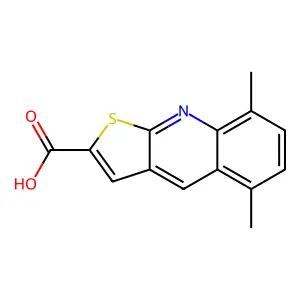 5,8-Dimethylthieno(2,3-b)quinoline-2-carboxylic acid structure