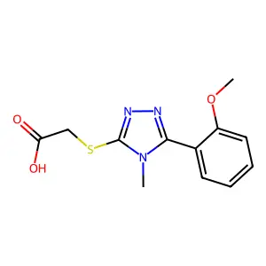 [5-(2-Methoxy-phenyl)-4-methyl-4H-[1,2,4]triazol-3-ylsulfanyl]-acetic acid structure