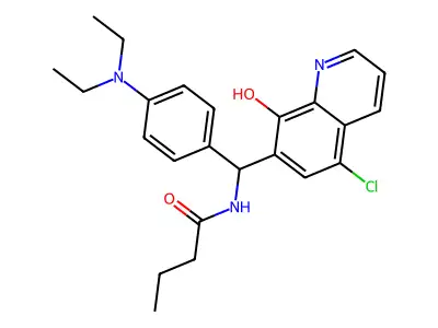 N-[(5-Chloro-8-hydroxyquinolin-7-YL)[4-(diethylamino)phenyl]methyl]butanamide structure