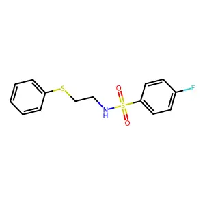 4-fluoro-N-[2-(phenylsulfanyl)ethyl]benzenesulfonamide structure