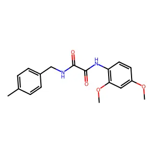 N'-(2,4-dimethoxyphenyl)-N-[(4-methylphenyl)methyl]oxamide structure