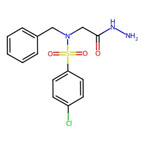 N-Benzyl-4-chloro-N-hydrazinocarbonylmethyl-benzenesulfonamide structure