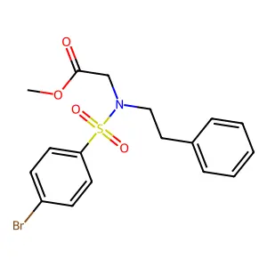 methyl N-[(4-bromophenyl)sulfonyl]-N-(2-phenylethyl)glycinate structure