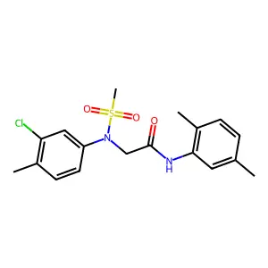 2-(3-chloro-4-methyl-N-methylsulfonylanilino)-N-(2,5-dimethylphenyl)acetamide structure