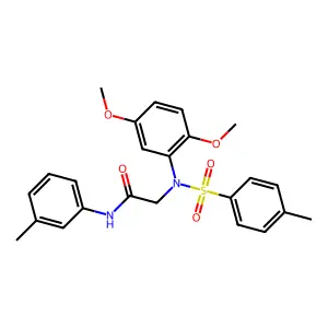 2-(2,5-dimethoxy-N-(4-methylphenyl)sulfonylanilino)-N-(3-methylphenyl)acetamide structure