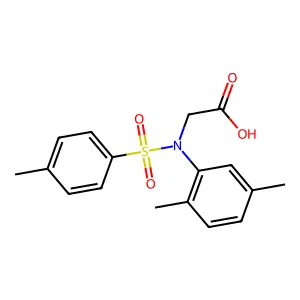N-(2,5-dimethylphenyl)-N-[(4-methylphenyl)sulfonyl]glycine structure