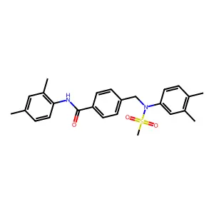 4-[(3,4-dimethyl-N-methylsulfonylanilino)methyl]-N-(2,4-dimethylphenyl)benzamide structure