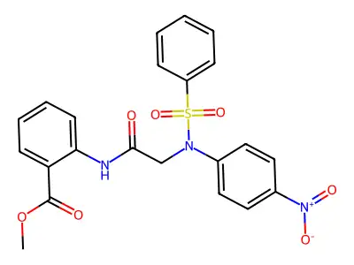 Methyl 2-({[4-nitro(phenylsulfonyl)anilino]acetyl}amino)benzoate structure