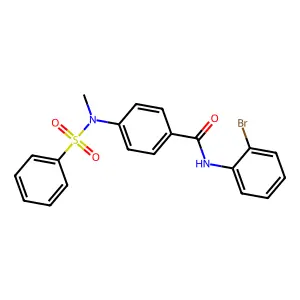 N-(2-bromophenyl)-4-[methyl(phenylsulfonyl)amino]benzamide structure