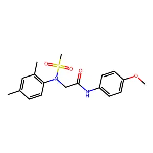 2-(2,4-dimethyl-N-methylsulfonylanilino)-N-(4-methoxyphenyl)acetamide structure