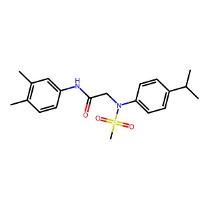 N-(3,4-dimethylphenyl)-2-(N-methylsulfonyl-4-propan-2-ylanilino)acetamide structure
