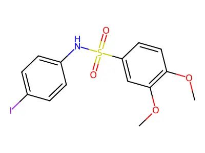 N-(4-iodophenyl)-3,4-dimethoxybenzenesulfonamide structure