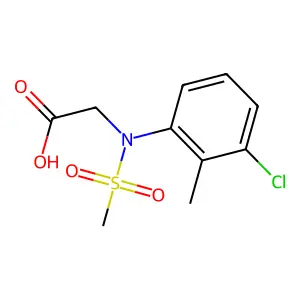 [(3-Chloro-2-methyl-phenyl)-methanesulfonyl-amino]-acetic acid structure
