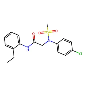 2-(4-chloro-N-methylsulfonylanilino)-N-(2-ethylphenyl)acetamide structure