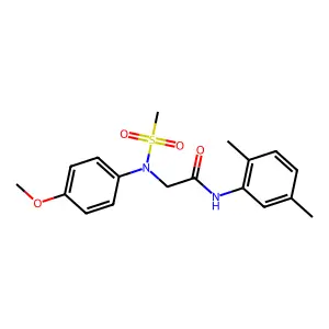 N-(2,5-dimethylphenyl)-2-(4-methoxy-N-methylsulfonylanilino)acetamide structure
