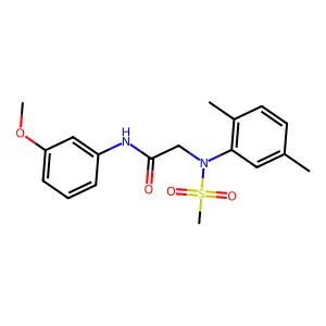 2-(2,5-dimethyl-N-methylsulfonylanilino)-N-(3-methoxyphenyl)acetamide structure