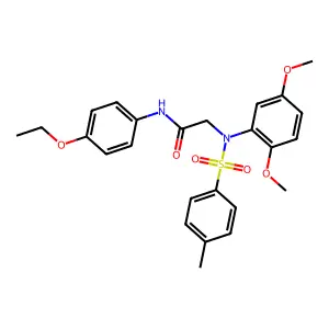 2-(2,5-dimethoxy-N-(4-methylphenyl)sulfonylanilino)-N-(4-ethoxyphenyl)acetamide structure