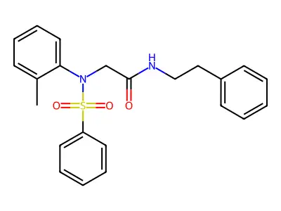2-[(2-methylphenyl)(phenylsulfonyl)amino]-N-(2-phenylethyl)acetamide structure