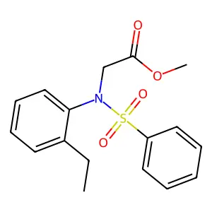 Methyl N-(2-ethylphenyl)-N-(phenylsulfonyl)glycinate structure