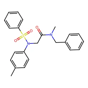 2-[N-(benzenesulfonyl)-4-methylanilino]-N-benzyl-N-methylacetamide structure