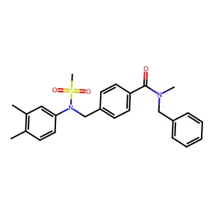 N-benzyl-4-[(3,4-dimethyl-N-methylsulfonylanilino)methyl]-N-methylbenzamide structure