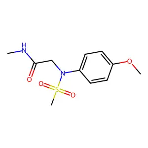2-(4-methoxy-N-methylsulfonylanilino)-N-methylacetamide structure