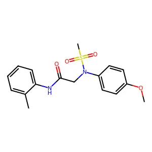 2-(4-methoxy-N-methylsulfonylanilino)-N-(2-methylphenyl)acetamide structure