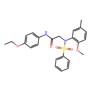 N-(4-ethoxyphenyl)-2-[2-methoxy-5-methyl(phenylsulfonyl)anilino]acetamide structure