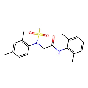 2-(2,4-dimethyl-N-methylsulfonylanilino)-N-(2,6-dimethylphenyl)acetamide structure