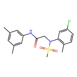 2-(5-chloro-2-methyl-N-methylsulfonylanilino)-N-(3,5-dimethylphenyl)acetamide structure