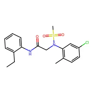 2-(5-chloro-2-methyl-N-methylsulfonylanilino)-N-(2-ethylphenyl)acetamide structure