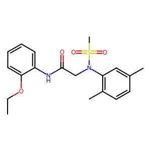 2-[2,5-dimethyl(methylsulfonyl)anilino]-N-(2-ethoxyphenyl)acetamide structure