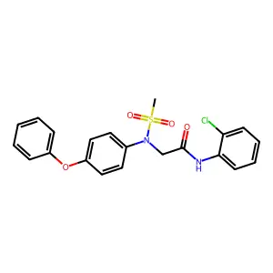 N-(2-chlorophenyl)-2-(N-methylsulfonyl-4-phenoxyanilino)acetamide structure
