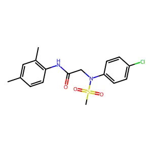 2-(4-chloro-N-methylsulfonylanilino)-N-(2,4-dimethylphenyl)acetamide structure