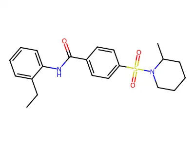 N-(2-ethylphenyl)-4-(2-methylpiperidin-1-yl)sulfonylbenzamide structure