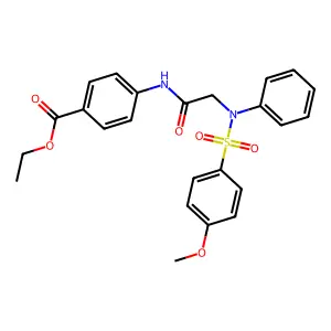 Ethyl 4-[({[(4-methoxyphenyl)sulfonyl]anilino}acetyl)amino]benzoate structure