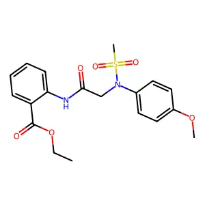 Ethyl 2-({[4-methoxy(methylsulfonyl)anilino]acetyl}amino)benzoate structure