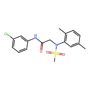 N-(3-chlorophenyl)-2-[2,5-dimethyl(methylsulfonyl)anilino]acetamide structure
