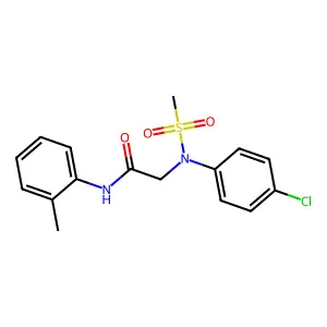 2-[4-chloro(methylsulfonyl)anilino]-N-(2-methylphenyl)acetamide structure