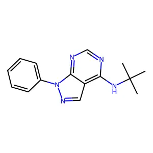 N-tert-butyl-1-phenyl-4-pyrazolo[3,4-d]pyrimidinamine structure