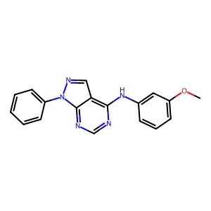 N-(3-methoxyphenyl)-1-phenyl-1H-pyrazolo[3,4-d]pyrimidin-4-amine structure