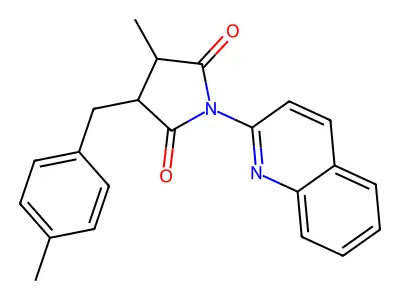 3-Methyl-4-(4-methylbenzyl)-1-(quinolin-2-yl)pyrrolidine-2,5-dione structure