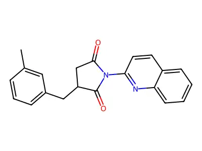3-(3-Methylbenzyl)-1-(quinolin-2-yl)pyrrolidine-2,5-dione structure