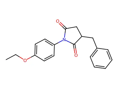 3-Benzyl-1-(4-ethoxyphenyl)pyrrolidine-2,5-dione structure